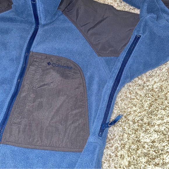COLUMBIA Sportswear Blue Fleece Full Zip Up Core Interchange Jacket Size Medium - Picture 4 of 11